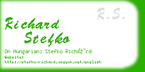 richard stefko business card
